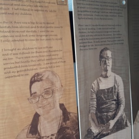 The touring Hidden Stories Shared Lives exhibition